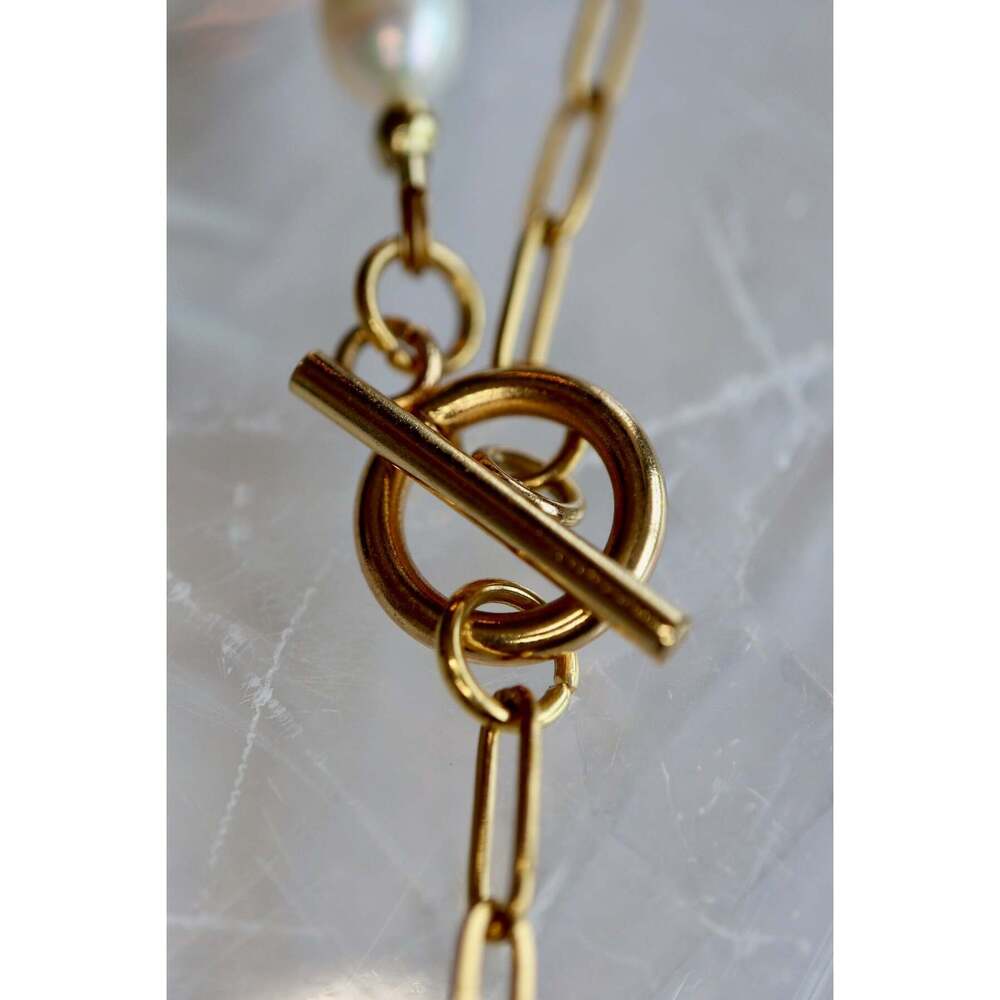 Caelova – Freshwater Pearl Lariat Necklace - 18in - Picture 6 of 7